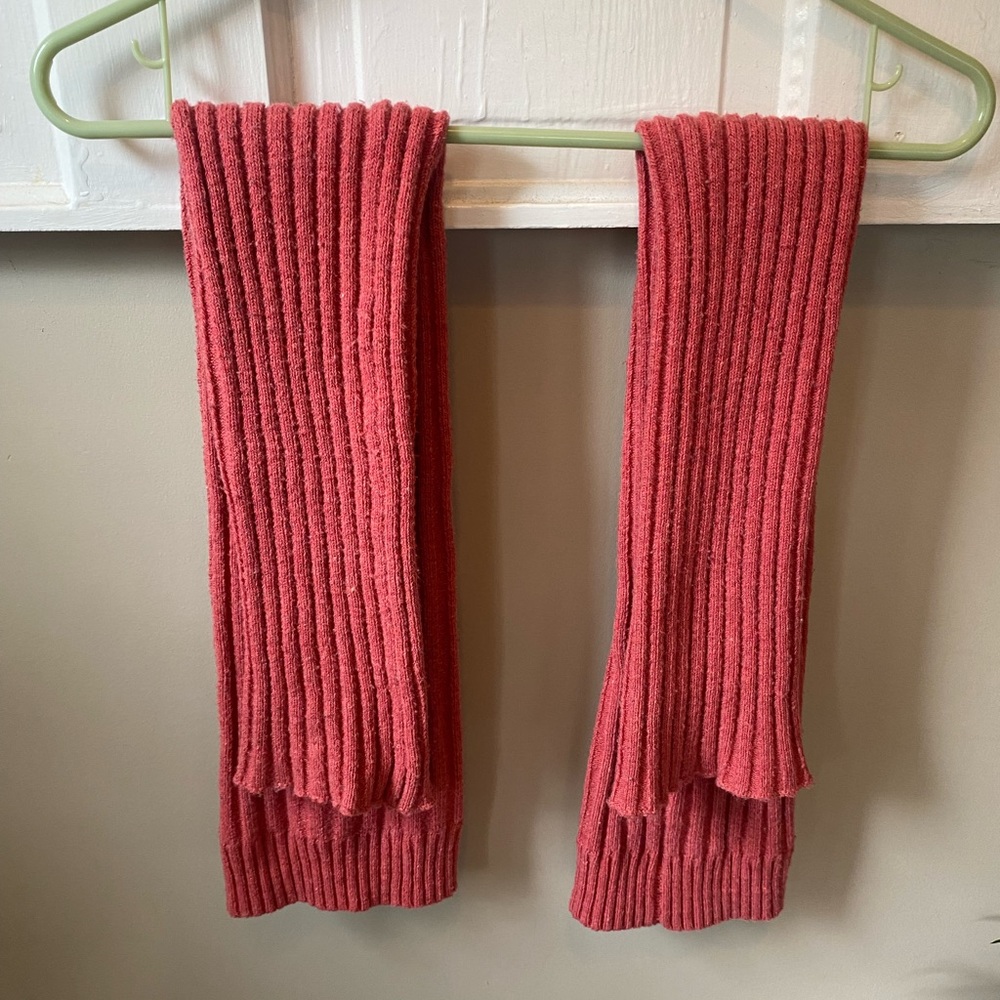 Full Knit Coral Leg Warmers